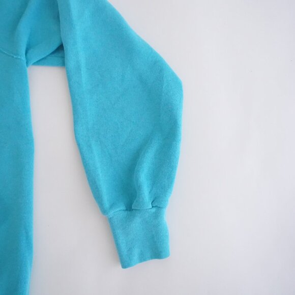 Vintage Bassett-Walker Turquoise Skiing Mouse Graphic Winter Sweatshirt L - Picture 4 of 9